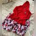 Disney Pajamas | Disney Minnie Mouse Pjs W/ Long Sleeve Top & Pants | Color: Red/White | Size: Mg