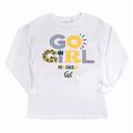 Girls Youth Gameday Couture White Cal Bears PoweredBy Go Girl Long Sleeve T-Shirt