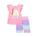 Disney Matching Sets | Disney The Little Mermaid Toddler Girls 2pc Set | Color: Pink/Purple | Size: 5tg