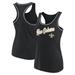 Women's Fanatics Branded Black New Orleans Saints Wordmark Logo Racerback Scoop Neck Tank Top