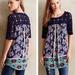 Anthropologie Tops | Anthropologie | Akemi + Kin Top Mixed Media Floral Lace Boho Tunic Small | Color: Blue/White | Size: S