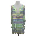 Free People Swim | Free People Striped Grommet Beach Cover Up Size Medium | Color: Purple/Yellow | Size: M