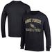 Men's Champion Black Wake Forest Demon Deacons Track & Field Icon Long Sleeve T-Shirt