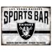 Las Vegas Raiders 12" x 8" Sports Bar Metal Sign