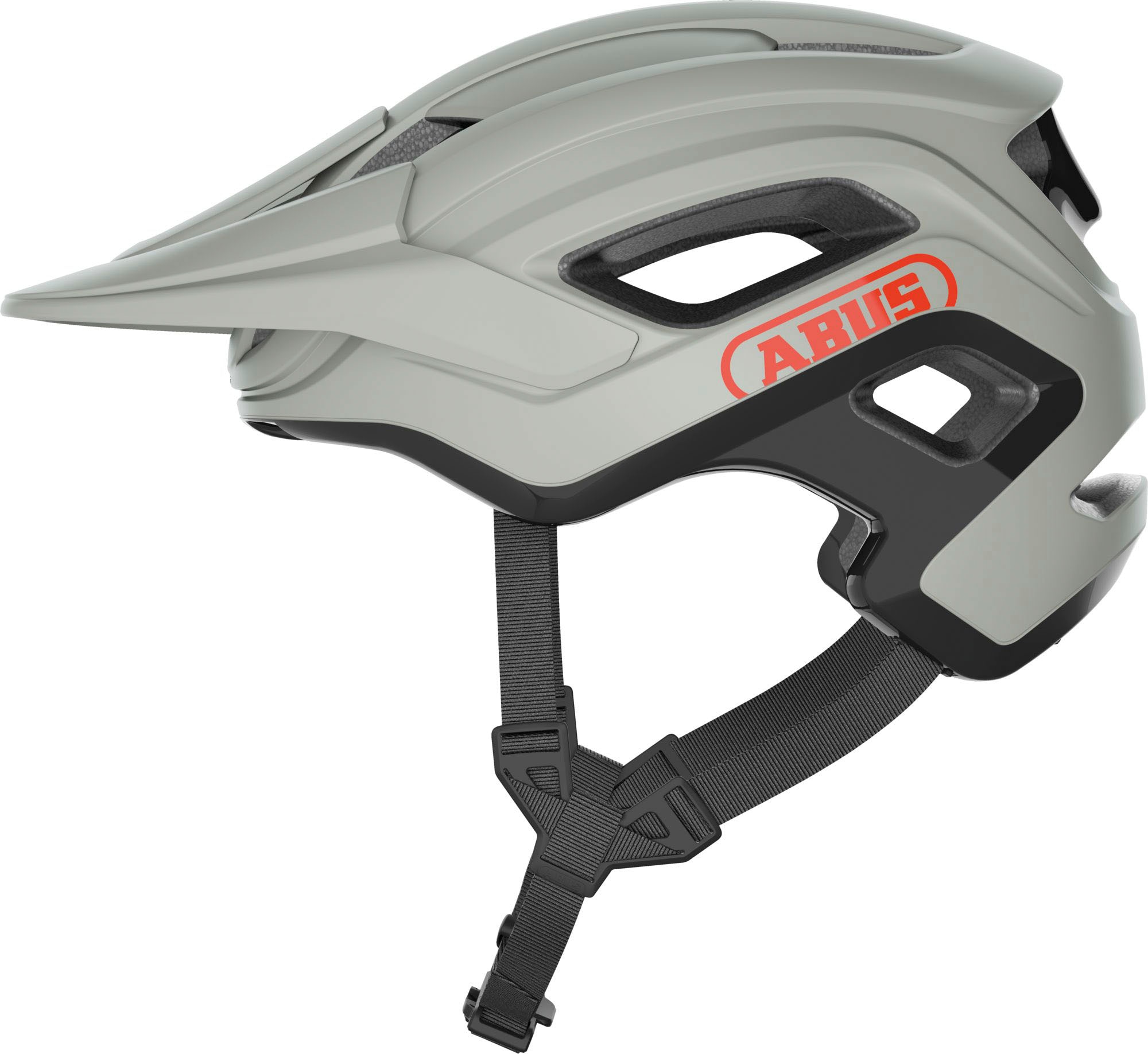 Mountainbikehelm ABUS "CLIFFHANGER" Gr. S, grau, Helme, S Kopfumfang: 51cm - 55cm, unifarben mit Farbeinsatz Image