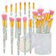 13 Pieces Rhinestone Makeup Brushes Set Bling Crystal Professional Face Cosmetics Blending Liquid Foundation Powder Concealer Eye Shadows Make up Beauty Tool Glitter with Holder (Silver)