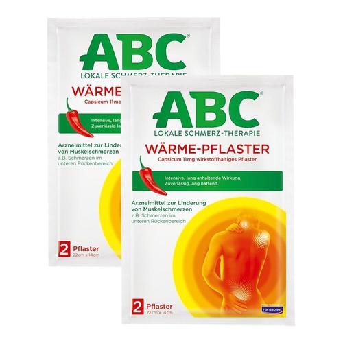 ABC Wärme-Pflaster Capsicum Hansaplast med 14x22 Doppelpack 2x2 St Pflaster