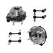 2004-2006 Chevrolet Trailblazer EXT Front and Rear Wheel Hub and Sway Bar Link Kit - Detroit Axle