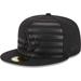 Men's New Era Black Oakland Athletics Tonal Flag 59FIFTY Fitted Hat