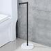 TOPCAN VANITY SUS304 Free Standing Toilet Paper & Towel Holder Metal in Black | 28 H x 7.8 W x 6.8 D in | Wayfair Q-LDCZ-1H