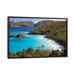 East Urban Home 'High Angle View of a Bay' - Print Canvas, Wood in Black/Blue/Green | 18 H x 26 W x 1.5 D in | Wayfair