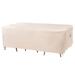 2023 F&J Outdoors Patio Rectangular Table Cover w/ 3 Year Warranty in White/Brown | 27.5 H x 74 W x 47 D in | Wayfair FJ-US-WFG-M04