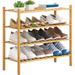 Rebrilliant Bamboo 12 Pair Stackable Shoe Rack Bamboo in Brown | 25.2 H x 27 W x 11 D in | Wayfair 5D7FF9C24B7C4A8ABA7C16A341CDB64E