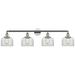 Bell 44" Wide 4 Light Polished Nickel Bath Vanity Light w/ Clear Shade