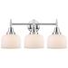 Caden 26" Wide 3 Light Polished Chrome Bath Vanity Light w/ White Shad