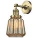 Franklin Chatham 12" High Antique Brass Sconce w/ Mercury Shade