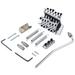 Guitar Tremolo Bridge Tremolo Bridge Set with Stainless Steel Saddles & Block & Noiseless Spring for American Standard or Professional Electric Guitar Chrome