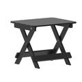 Flash Furniture Halifax Outdoor Folding Side Table Portable All-Weather HDPE Adirondack Side Table in Black