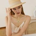 Pjtewawe Easter Jewels Creative Personality Heart Shaped Two Color Cat Women s Collarbone Necklace Heart Necklace Women s Fashion