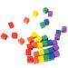 NUOLUX 100Pcs Colorful Wood Cube blocks Blocks Building Blocks Square Cubes for Baby Kids