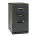 Hirsh Pro 23 Deep Mobile Pedestal File Cabinet 3 Drawer Box-Box-File Letter Width Charcoal
