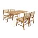 Table de jardin ivoire, 150cm + 4 chaises