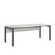 Bureau droit contemporain blanc bureau 180 cm