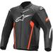Alpinestars Faster V2 Mens Motorcycle Leather Jacket Black/White/Red 60 EUR