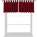 Tab Top Blackout Valance Curtains Panel Drapes Burgundy 32 Wide by 14 Long - 1 Panel