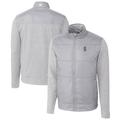 Men's Cutter & Buck Gray Seattle Mariners Stealth Hybrid Quilted Full-Zip Windbreaker Jacket