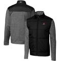 Men's Cutter & Buck Black Arizona Diamondbacks Stealth Hybrid Quilted Full-Zip Windbreaker Jacket