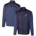 Men's Cutter & Buck Navy Minnesota Twins Stealth Hybrid Quilted Full-Zip Windbreaker Jacket