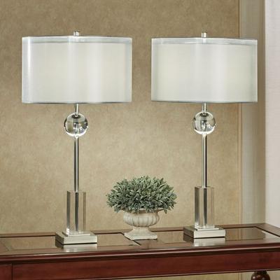 Vincent Table Lamp Pair Brushed Nickel, Pair, Brus...