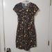 Lularoe Dresses | Black & Gold Floral Dress With Pockets By Lularoe Size 12 | Color: Black/Gold | Size: 12g