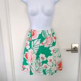 Lilly Pulitzer Skirts | Lilly Pulitzer Roslyn Jade Green Take It Even Higher Preppy Floral Lace Skirt 6 | Color: Green/Pink | Size: 6