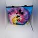 Disney Bags | Disney Parks Tie Dye Mickey Mouse Walt Disney World Tote Bag Top Handle 2021 | Color: Blue/Purple | Size: As Noted In The Description