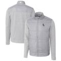 Men's Cutter & Buck Gray Chicago White Sox Stealth Hybrid Quilted Full-Zip Windbreaker Jacket
