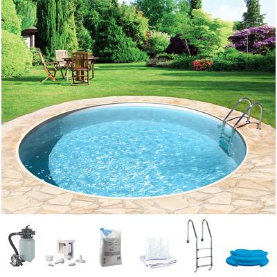Rundpool KONIFERA "HOLIDAY 3", weiß, H:120cm Ø:400cm, Schwimmbecken, Höhe 120 cm, in verschiedenen Größen