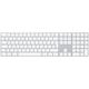 Apple Magic Keyboard mit Ziffernblock: Bluetooth, wiederaufladbar. Kompatibel mit Mac, iPad oder iPhone; Schweiz, Silber