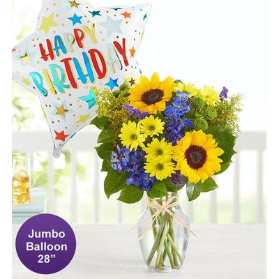 1-800-Flowers Everyday Gift Delivery Fields Of Europe Summer W/ Jumbo Birthday Balloon Medium