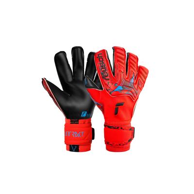 Torwarthandschuhe REUSCH "Attrakt Gold X Evolution Cut" Gr. 7,5, rot Damen Handschuhe Sporthandschuhe