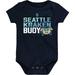 Newborn & Infant Deep Sea Blue Seattle Kraken Mascot Head Bodysuit