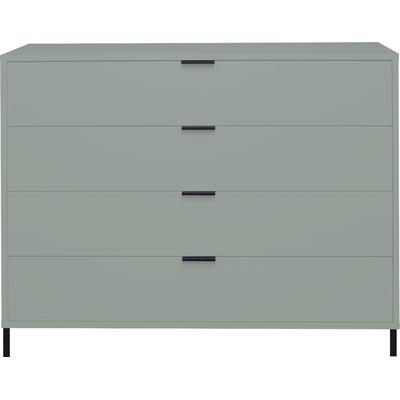 Kommode MÄUSBACHER "Bonnie TOPSELLER", grün (pine grün matt), B:119cm H:100cm T:45cm, Holzwerkstoff, Sideboards, Kommode mit Quadratgestell Image
