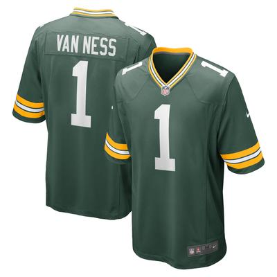 Men's Nike Lukas Van Ness Green Bay Packers 2023 NFL Draft First Round Pick Game Jersey