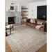 Brown/Gray 93 x 63 x 0.25 in Area Rug - Loloi II Oriental Machine Woven Area Rug in Sand/Sunrise | 93 H x 63 W x 0.25 D in | Wayfair