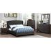 F&L Homes Studio Cassacci California King Upholstered Platform 5 Piece Bedroom Set Upholstered in Black/Brown/Gray | 60 H in | Wayfair 94405426789F