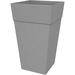 Latitude Run® Finley Recycled Plastic Tall Tapered Square Planter in Gray | 25.5"H x 10.25"W x 14.6" D | Wayfair C70C5A11608247F483B55157945DE3D9