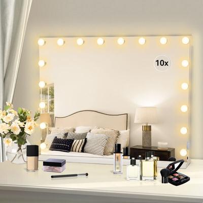 Puluomis - Schminkspiegel Kosmetikspiegel Hollywood Vanity Spiegel Dimmbar mit 18 led Beleuchtung 3