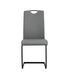 Ivy Bronx Datavius Dining Chairs, Kitchen Chairs, Faux Leather Dining Chair w/ Metal Leg Faux Leather/Upholstered/Metal in Gray | Wayfair