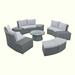 Latitude Run® 10 Piece Rattan Sofa Seating Group w/ Cushions Synthetic Wicker/All - Weather Wicker/Wicker/Rattan in Gray | Outdoor Furniture | Wayfair